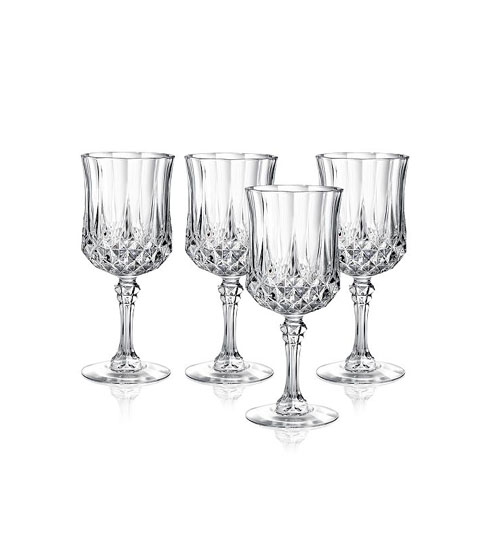 red wine crystal glasses