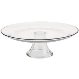 footed glass cake stand